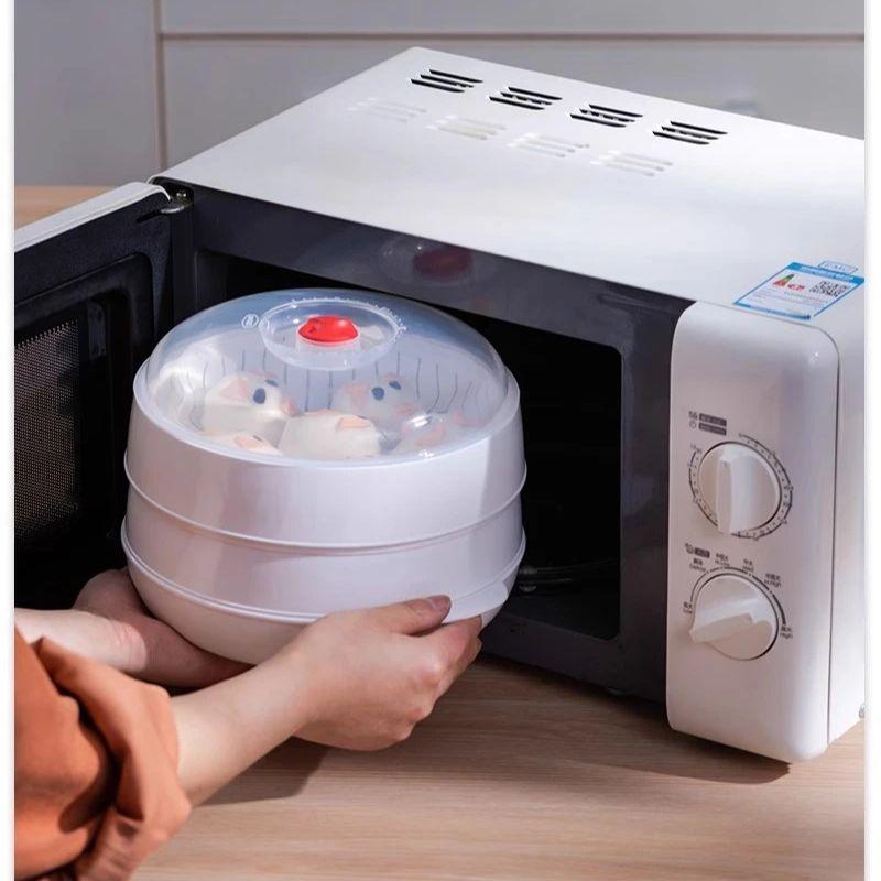 Microwave Steamer Food-grade Dish Heating Steamer Box Steamed Steamed Bun Multi-function Steamer Steamer Box