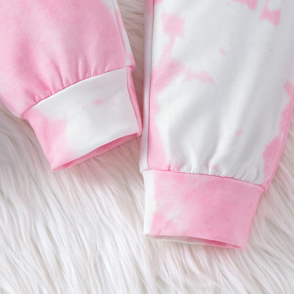 Dívčí módní set Podzim/Zima Dětská ležérní mikina s potiskem písmen + šle + kalhoty Třídílný set