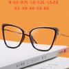 Fashion Hollowed Cat Eye Designer Minus Lens Prescription Spectacles Women  Computer Myopes Lunettes 0 -0.5 -0.75 To -6.0