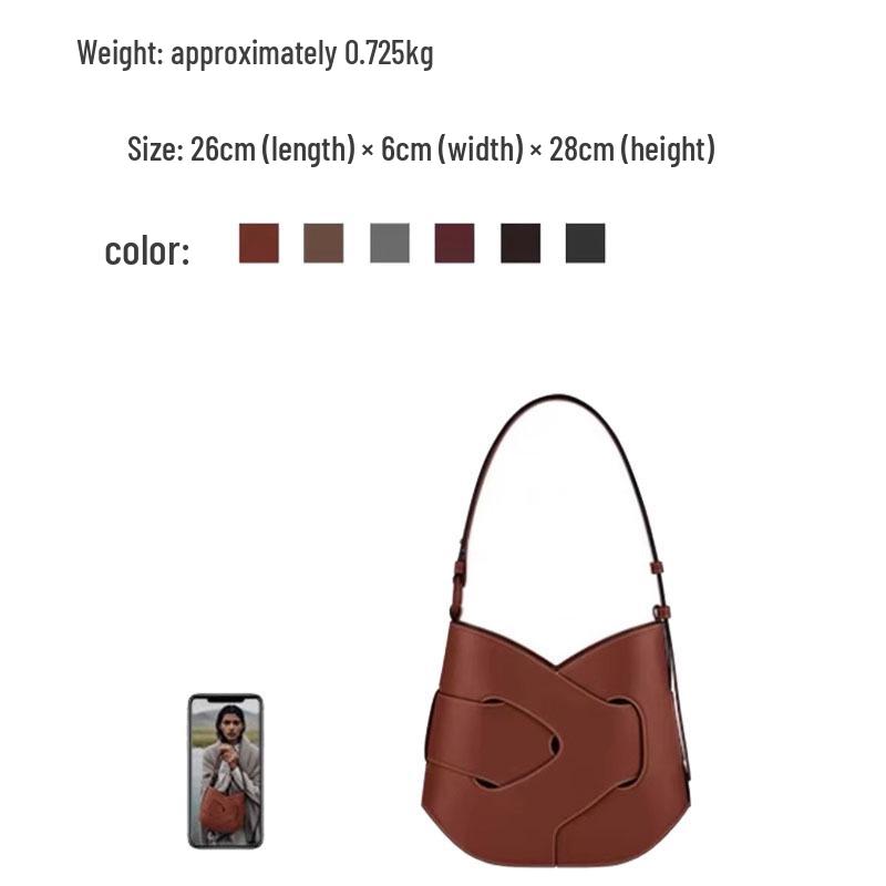 Bo Ling'en Cowhide Knitted Crossbody Shoulder Bag - High-End Women's Underarm Niche Design Handbag