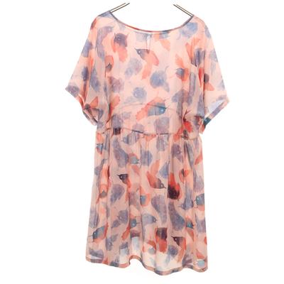 Ne-net Ολόσωμη φόρμα με τιράντες Κοντομάνικη Σιφόν Φόρεμα μέχρι το γόνατο 2 ροζ Γυναικεία Μεταχειρισμένο