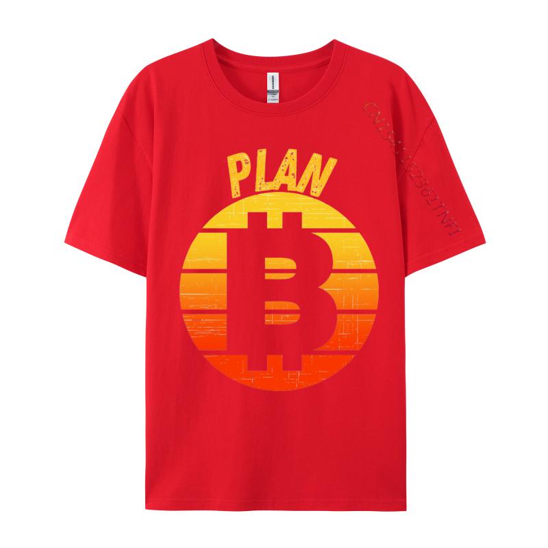 Plan Bitcoin Tshirt Pure Cotton Man Tops Shirts Camisa Normal TeeShirts 2024 Hot Sale Printed On Design