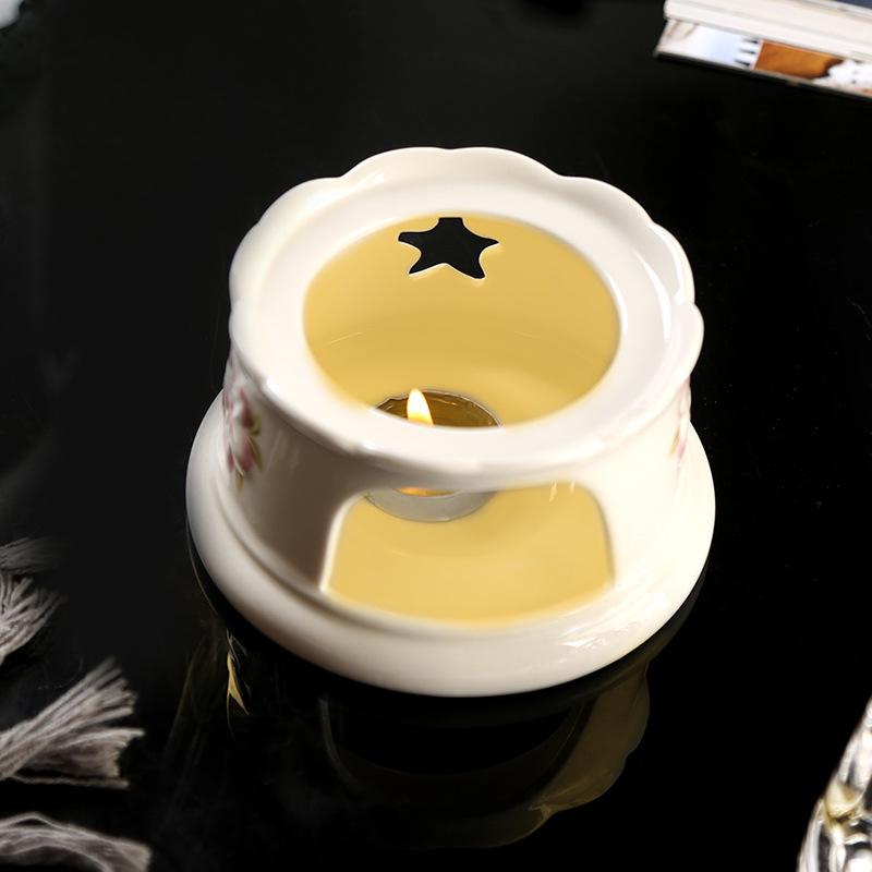 Insulated Tea Warmer Candle Base for Household, Restaurant, Hotel - Glass/Ceramic Tea Stove Accessory