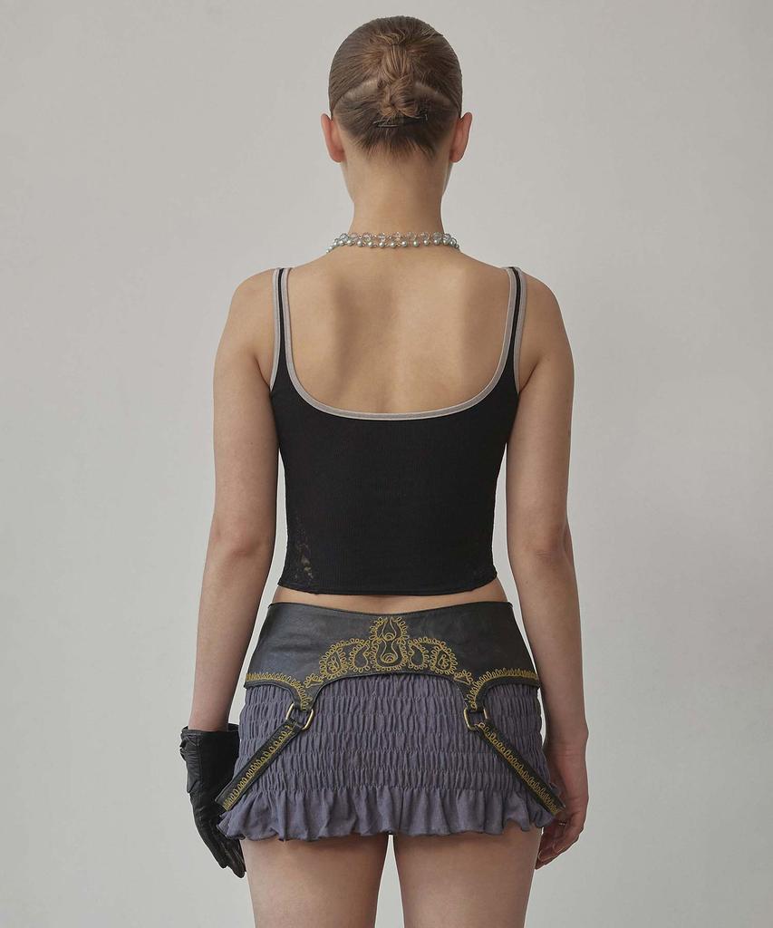 SCULPTOR Beaded Maria Top Black