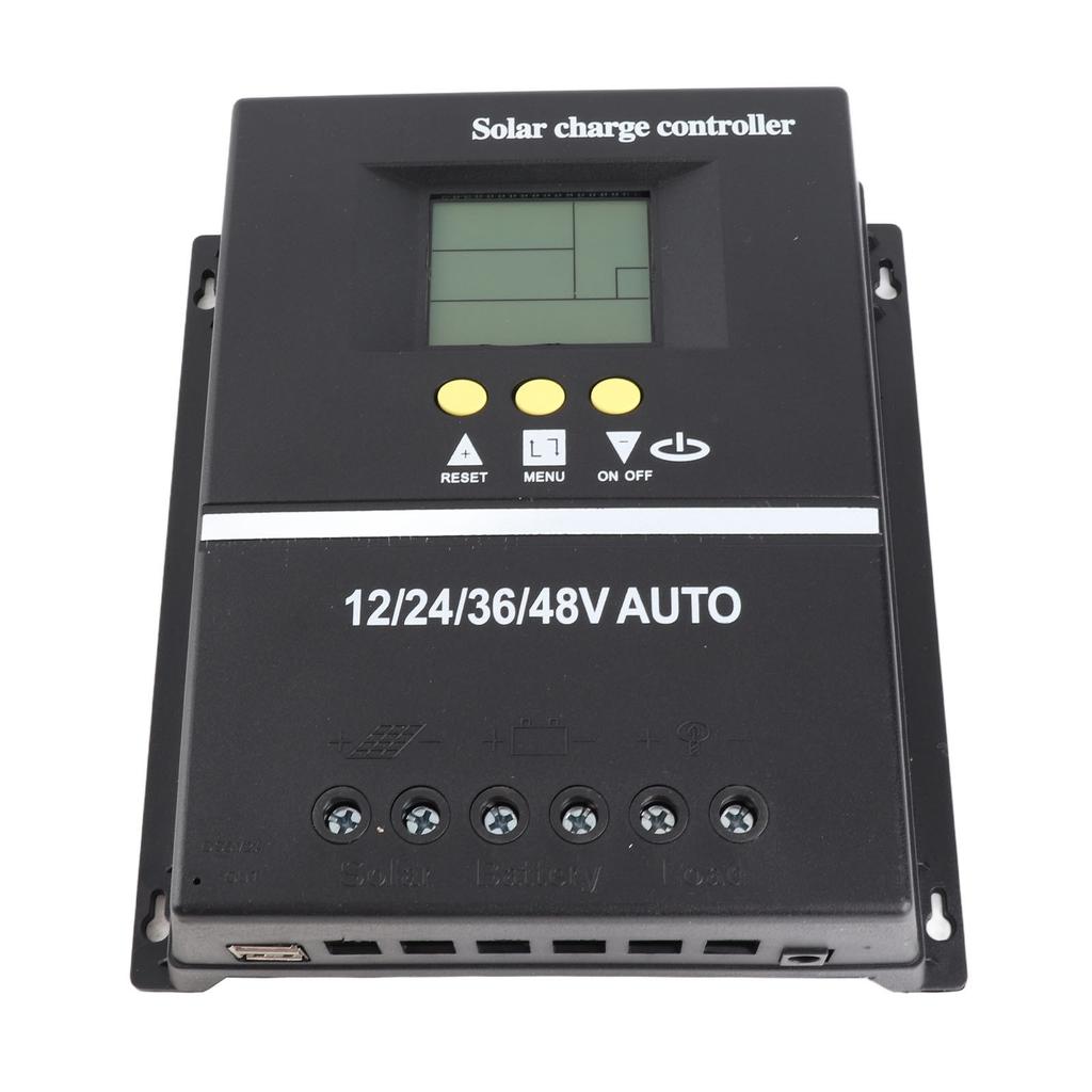 80A MPPT Solar Charge Controller 12V 24V 36V 48V LCD Display Solar Panel Battery Regulator with 2