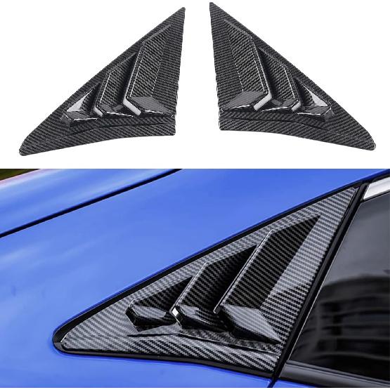 Rear Side Window Louvers for 10th Gen Civic Sedan, Compatible with Honda Civic 2016-2021 Accessories, Car Exterior Rear Side Window Louvers Air Vent