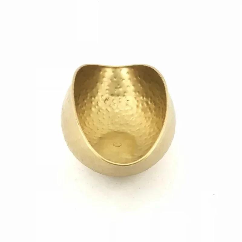 New Large Size Golden Bowl Pot Vase Jubao Pot Flower Planting Handmade Iron Flower Pot for Home Hotel Decorative Gift Metal