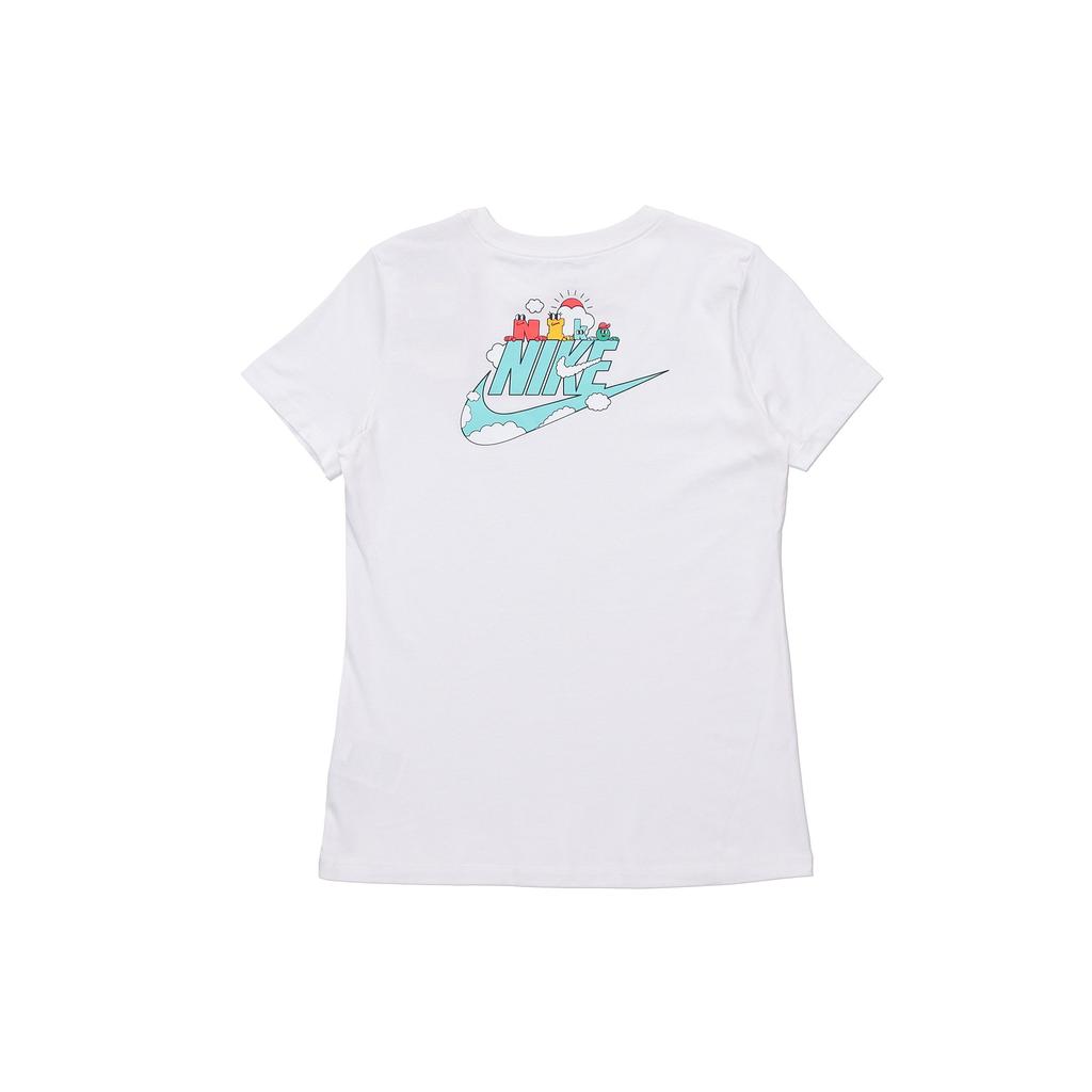 Nike Logo Letter Print Loose Crew Neck Short Sleeve T-Shirt Women Tops White DJ6296-100