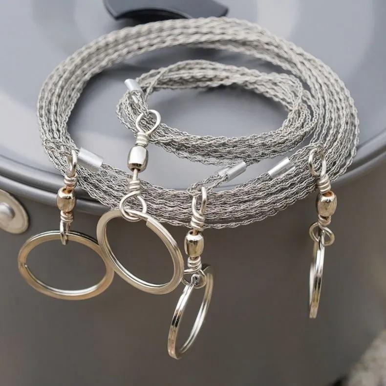 1Pc  Stainless Steel Wire Saw, Wire Saw, Sawing Tree, Hand-pulled Hacksaw, Outdoor Survival Wire Saw, Sawing Wood Artifact, Cutting Aquatic Plants