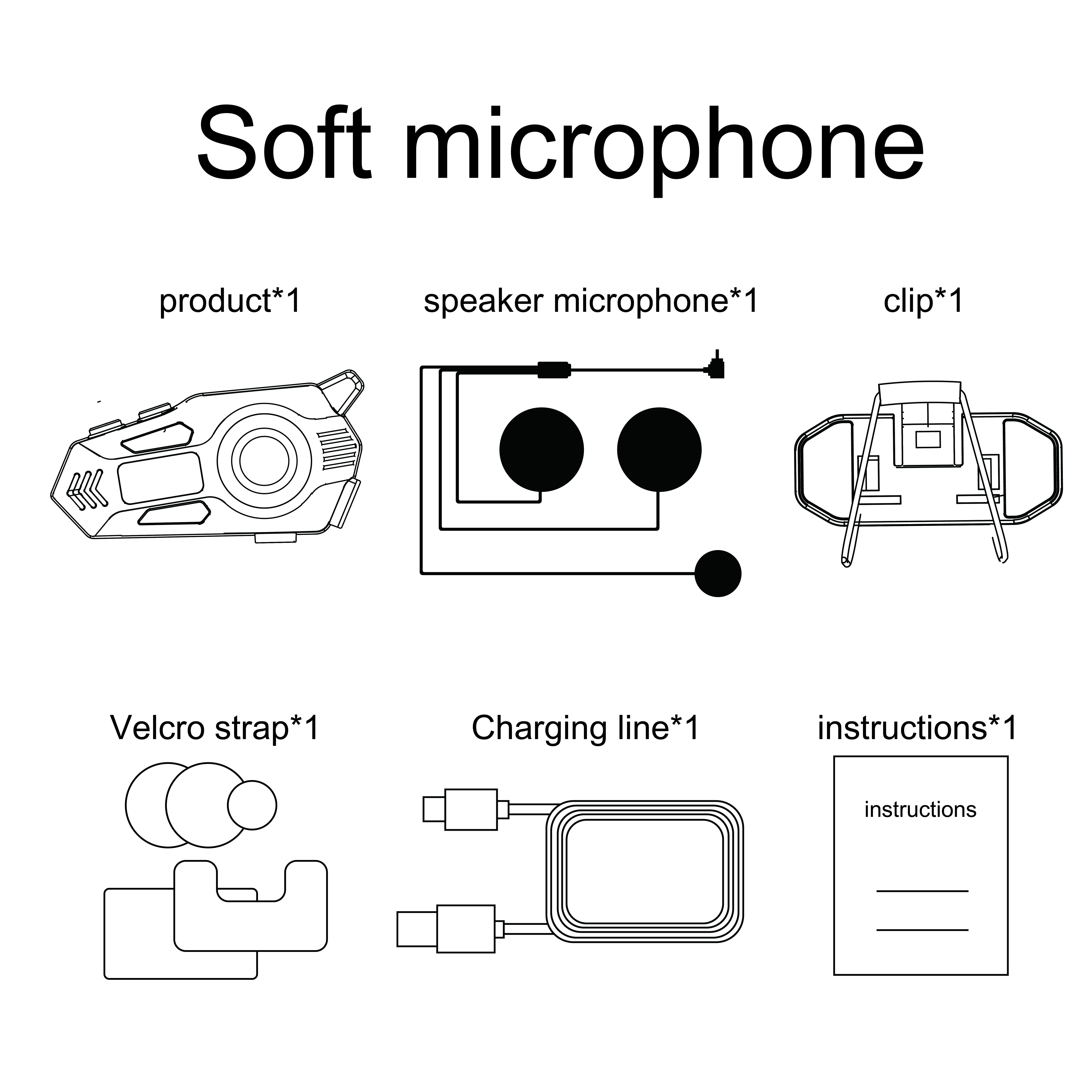 K09 Motorcycle Helmet Bluetooth Headset Wireless Earphone Soft microphone