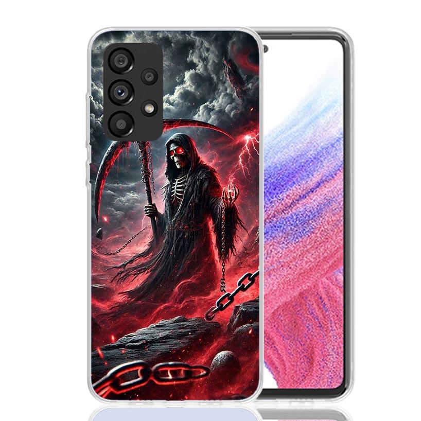 

Death Grim Reaper Skull Scythe Phone Case For Samsung Galaxy A52 A32 A22 A12 A02S A50S A30S A51 A31 AA71 Note 20 Ultra 10 S10 Pl Samsung A50
