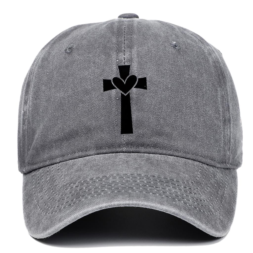 Black Personalized Pattern Printed Baseball Hat Outdoor Activity Washed Duck Tongue Hat Suitable for Sunscreen and Sunshade