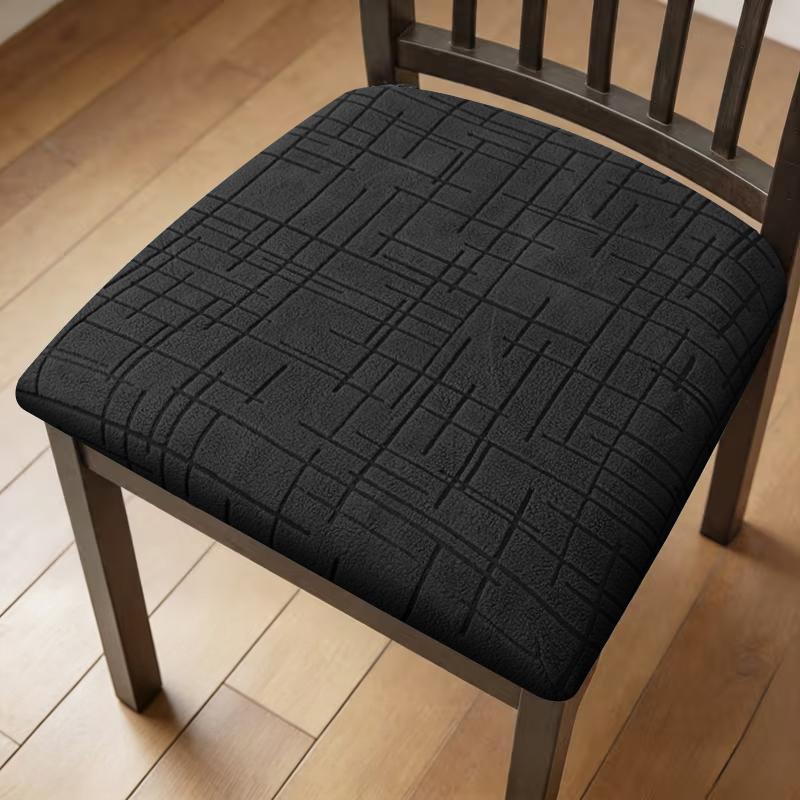 1-6Pcs Universal Dining Chair Covers Removable Cushion Seat Protectors Four Season Home Use Non-Slip