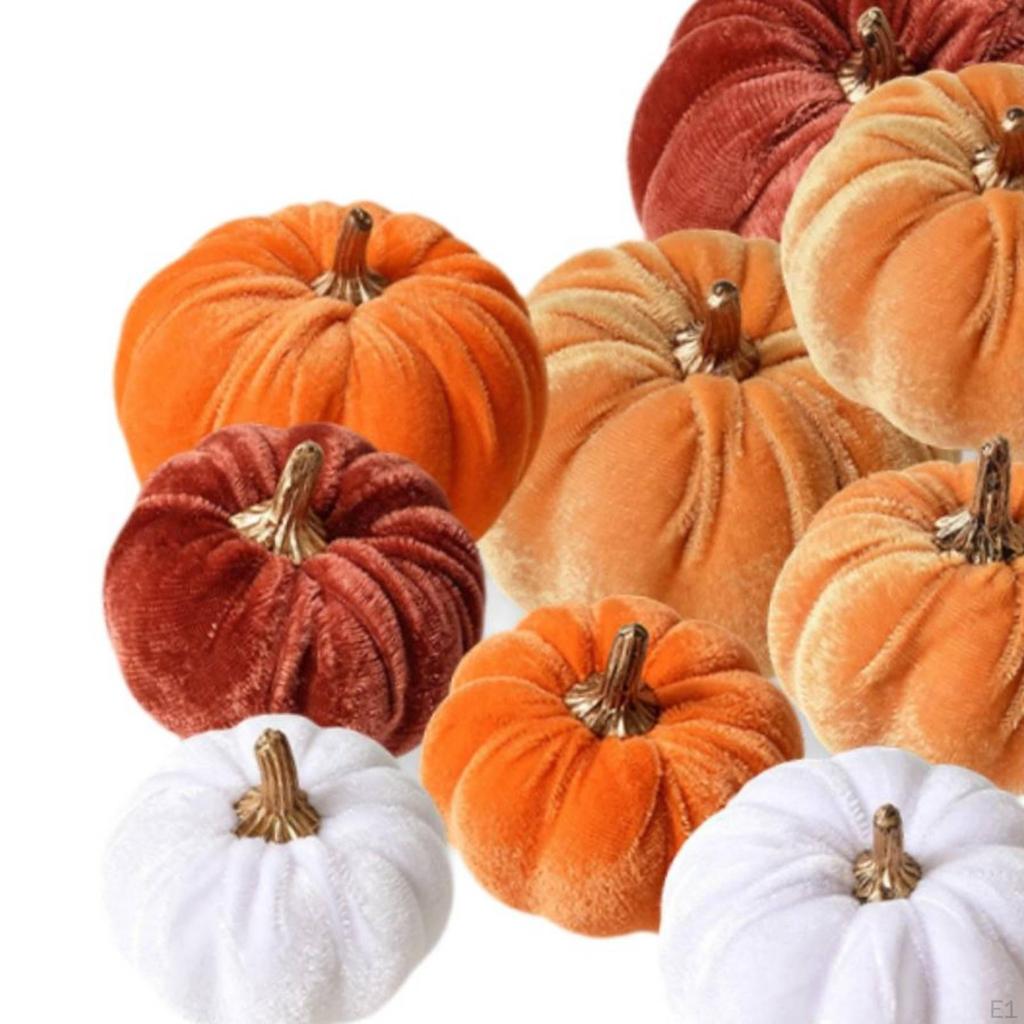 12 Pieces Foam Pumpkin Faux Pumpkins Decorative Halloween Crafting Artificial Fall