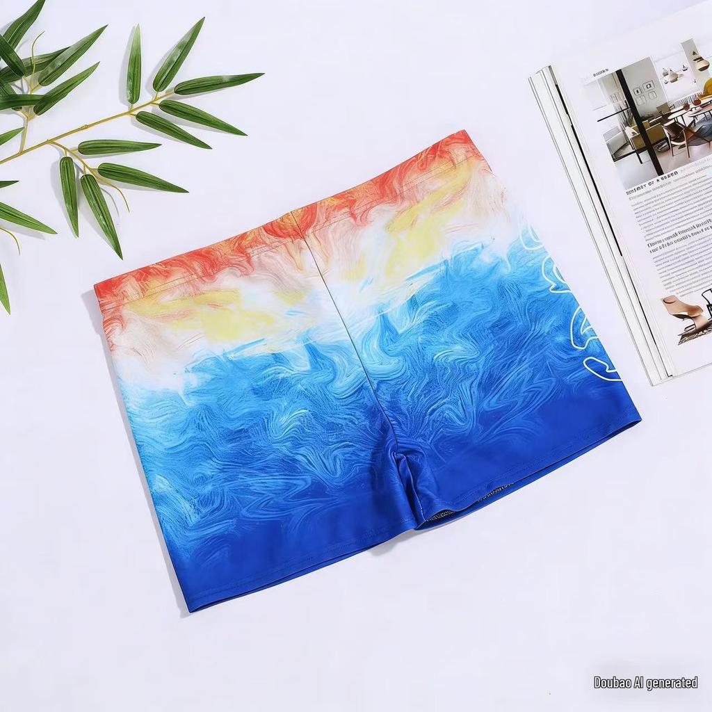 מכנסי שחייה לגברים לבני נוער וצעירים (גילאים 12-16) - מכנסי חוף ואימון