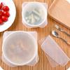 4 Pezzi Coperchi Estensibili in Silicone Riutilizzabili Coperchio per Ciotola Alimenti Avvolgimento Sottovuoto Sigillo Coperchio per Alimenti