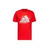 Adidas T Shirts Men's Red Crew Neck Moderate Straight Fit IC8106