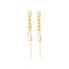 Elegant Retro Tassel Stud Earrings with Long Chain and Unique Design