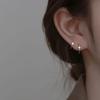 Korean Trend Teenage Earrings Unisex Stainless Steel Simple Small Cross Star Earrings Man Unusual Punk Jewelry