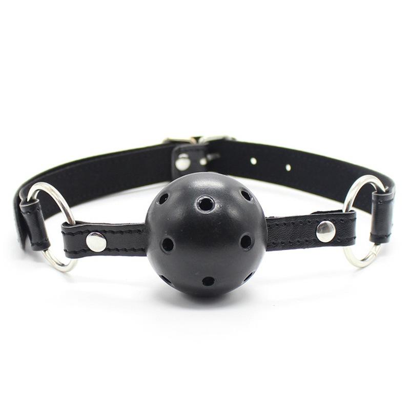 Leather Open Mouth Gag Ball Harness Restraints Erotic Games Oral Oral Fixation Fetish Bdsm Bondage Sex Toys for Couples Sex Products