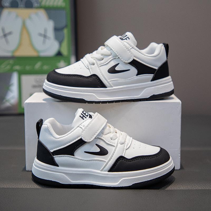

Girls shoes autumn 2025 new leather waterproof children s sports shoes medium and older children s Korean version of girls low-top board shoes 26