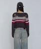 Uusoo Damaged Boat Neck Pullover_ Gray Multi Stripe