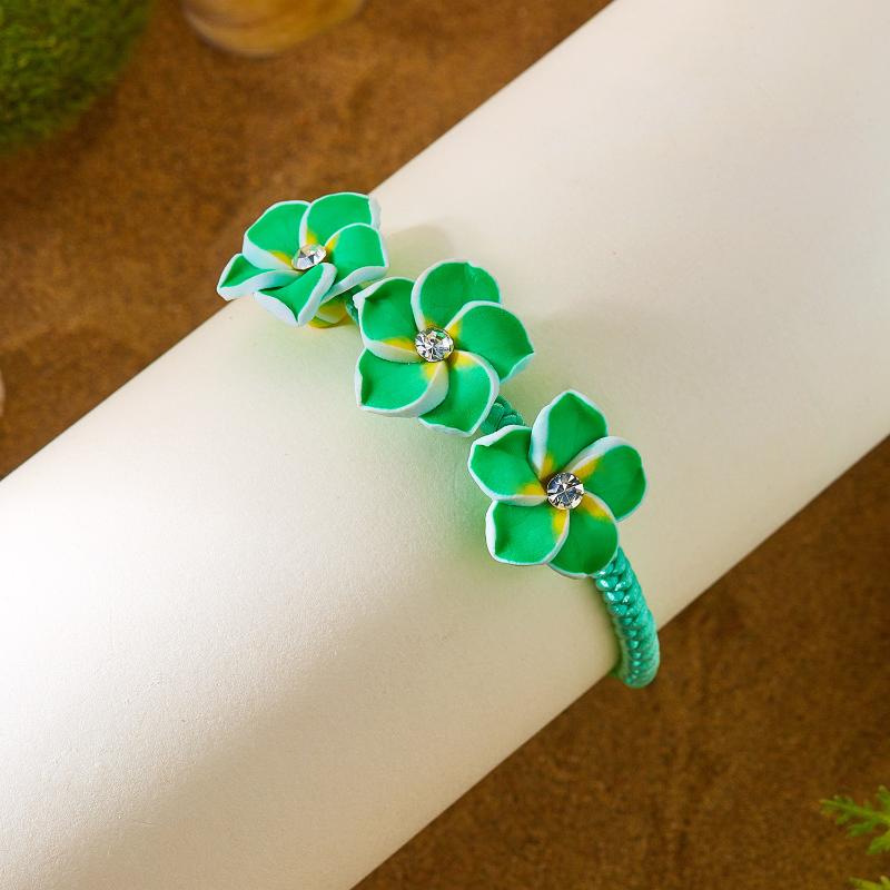 Bracciale Floreale Hawaiano Boho per Donna Corda Intrecciata con Perline Braccialetto Vacanza Estiva in Spiaggia Feste Gioielli Migliori Regali per Amici
