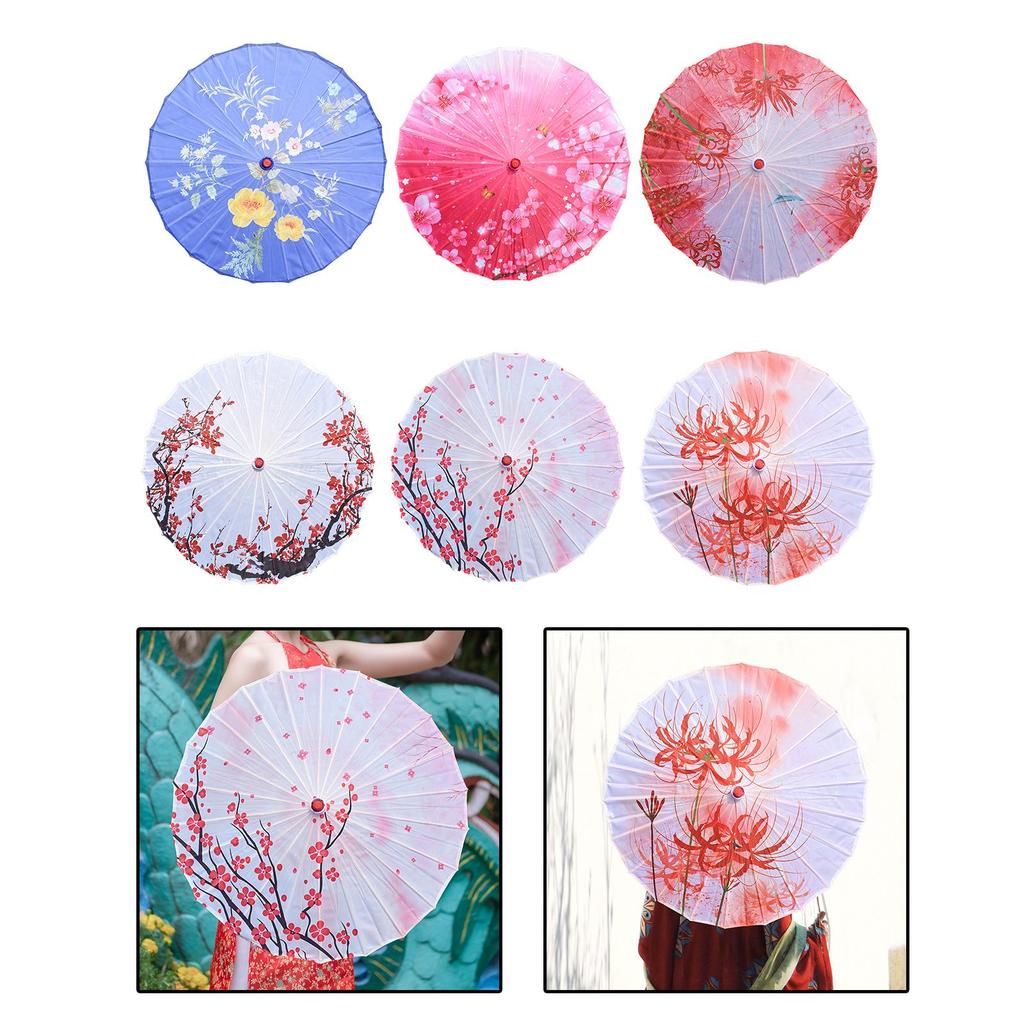 Chinese Umbrella Parasol for Women Handmade Oriental Umbrella for Dance Recitals Photography Party Village Scenery Women Gift