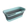 WIKHOSTAR Cubo de Plástico Plegable Grande Cubo Plegable para Fregona Cesta de Lavandería con Asa para Limpieza del Hogar Cesta Rectangular
