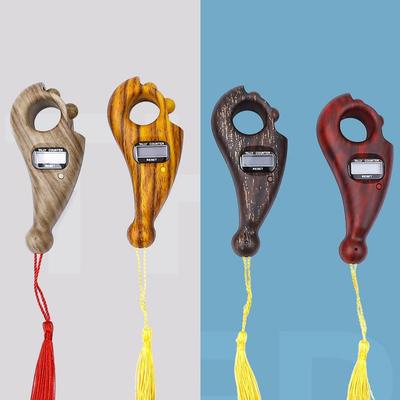 Compteur numérique électronique Tasbih réinitialisable avec perles de prière rotatives Compteur de doigts Compteur Tasbeeh