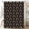 Gothic Horror Shower Curtain Skull Demon Halloween Decor Bathroom Set Spooky Vibes Dark Fantasy Home Textile Room Divider