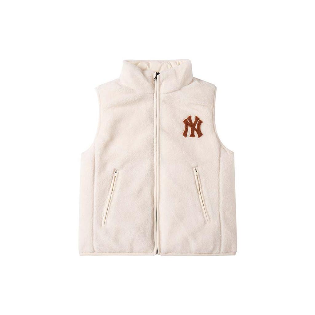 New MLB New York Yankees Down Vest Unisex Ecru 3ADVB0326-50CRS