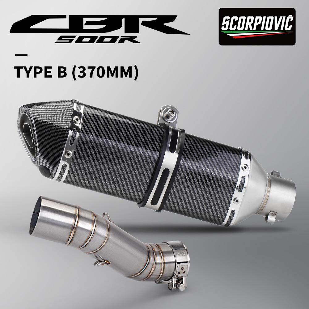 Per CB400 CBR400 CB500F CB500X CBR500 CBR500R 2016 - 2022 Scarico Moto Escape Moto tubo di collegamento intermedio Silenziatore 51mm