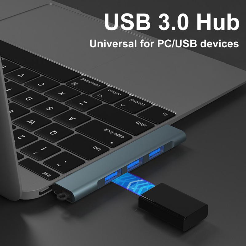 Fonken 4 In 1 USB3.0 HUB Expand Multiport Adapter with USB 3.0 /2.0 Data Ports for MacBook Pro/Air iPad Pro/Air and More