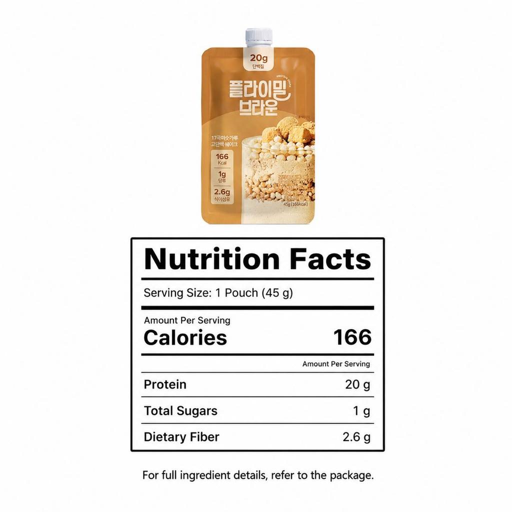 Shake de Proteína Flimeal #Grão Marrom 45g/5 Sacos
