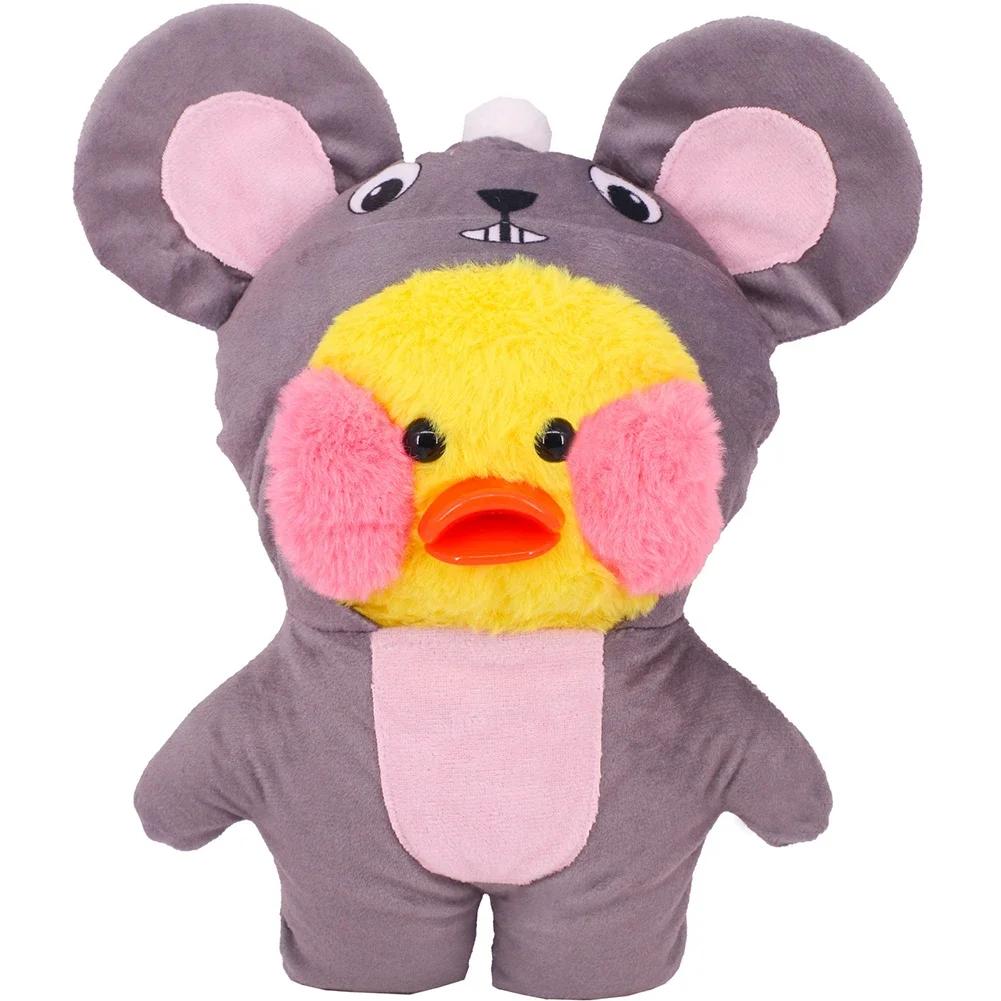 30Cm Cute Plush Doll'S Clothes Outfit Accessories For Cafe Lalafanfan Duck Clothes Doll Jumpsuit Color Match Hoodies Girl`S Gift