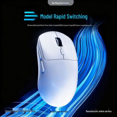 Tichá bezdrôtová herná Bluetooth myš s tromi režimami - Viacfarebná a ľahká