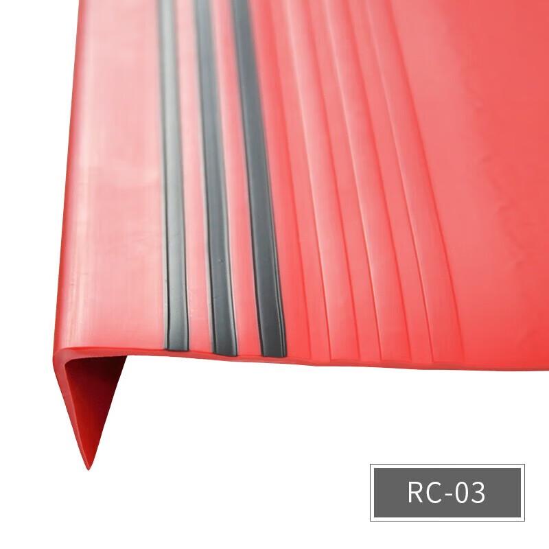 PVC Anti-Slip Stair Tread Mat 45cm W x 3cm H x 4mm T красный
