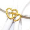 12pcs Bowknot Napkin Rings Metal Gold Silver Napkin Holder Thanksgiving Wedding Banquet Western Restaurant Table Decorations