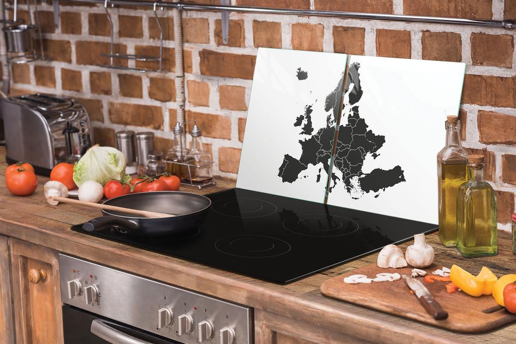 SZKLANA PŁYTA OCHRONNA NA KUCHENKĘ 90x52 MAPA