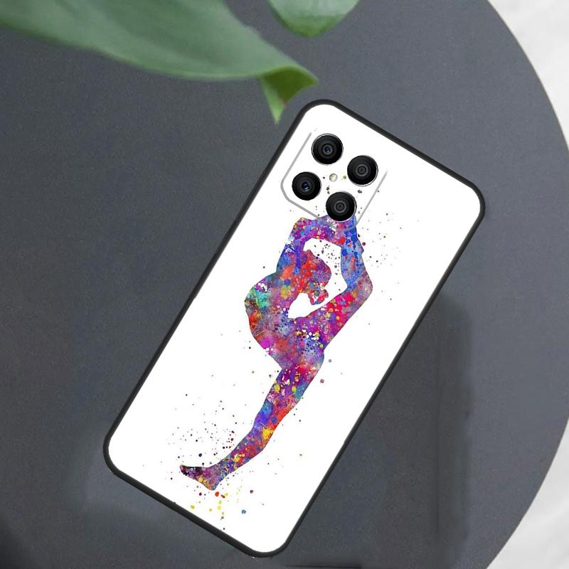 Gymnastics Watercolor Printing For Honor Magic 8 7 5 6 Pro Case For Honor 200 400 Lite 50 70 90 X8c X8b X9a X9b X9c X9d Win
