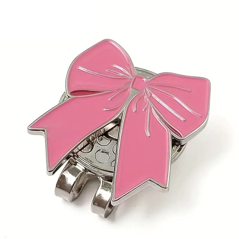 Bowknot Golf Cap Clip Pink Ribbon Golf Hat Marker Outdoor Sports Golf Ball Mark Golf Enthusiasts