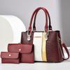 New Fashiable and Versatile Large Capacity Mother Bag for Women One Shoulder Crossbody Bag 3-piece Set Hand Bag Ladies