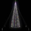 LED Christmas Tree with Ground Spikes Multi Colored 400 cm Iron