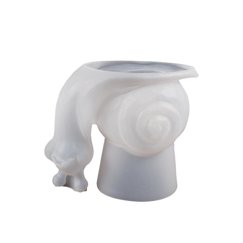 3D Snail Desk Ornament & Flowerpot Silicone Mold