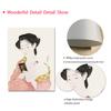 Crane Color Block Woman Watanabe Wall Art Canvas Painting Nordic Posters And Prints Wall Pictures For Living Room Japanese Decor