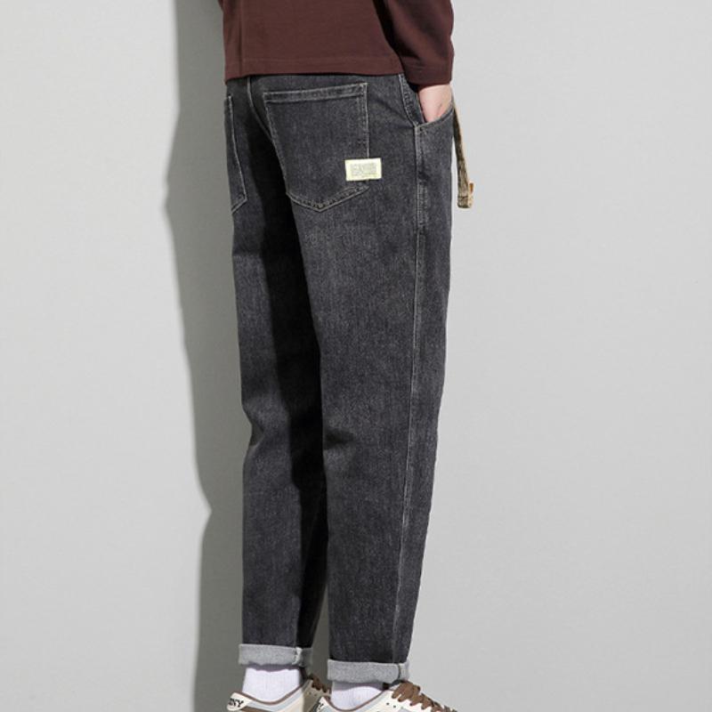 Loose Men's Straight Leg Jeans Autumn Winter Workwear Style High Street Long Trousers Trendy New Hot Sale of The Season Male Den