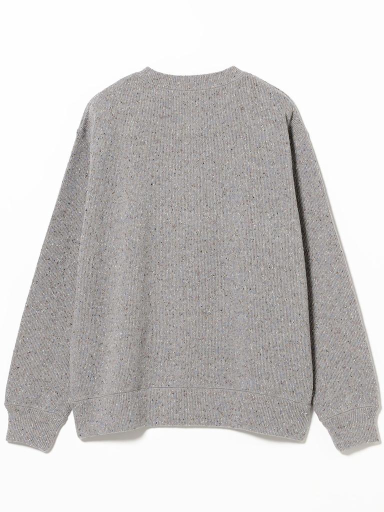 B:MING LIFE STORE by BEAMS Men's Double-Face Nep Crew Sweatshirt, Navy, Size L