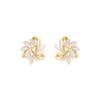 High-end Cat's Eye Quartz Sunflower Stud Earrings for Women - Simple and Elegant, Exquisite and Stylish Earrings
