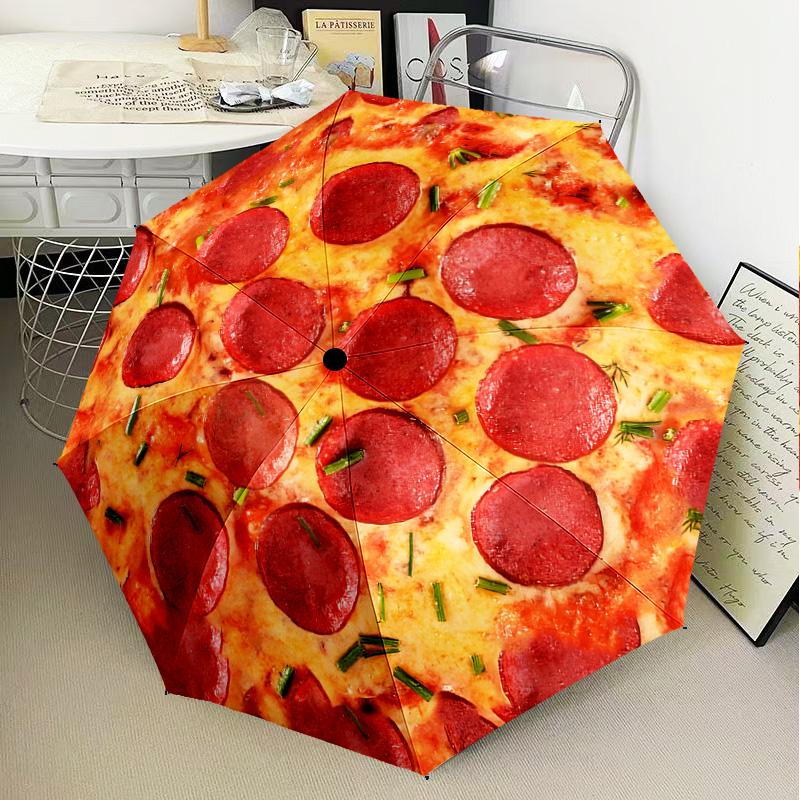 Egg Yolk Delight Umbrella Folding Umbrella, Automatic Umbrella 8-Frame for Travel, Camping Use Gift for Halloween Christmas